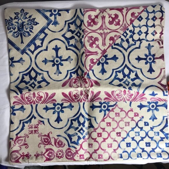 NWOT Pillow Cover for 16"x16" pillow.  Burlap look fabric.  Accent decoration - Picture 4 of 9